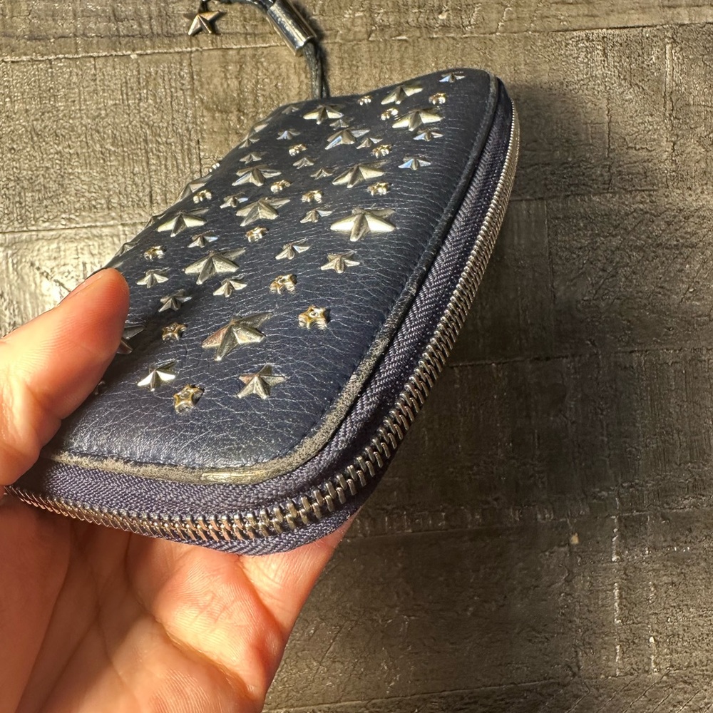 Jimmy Choo Star-Studded Black Leather Wallet - Picture 9 of 14